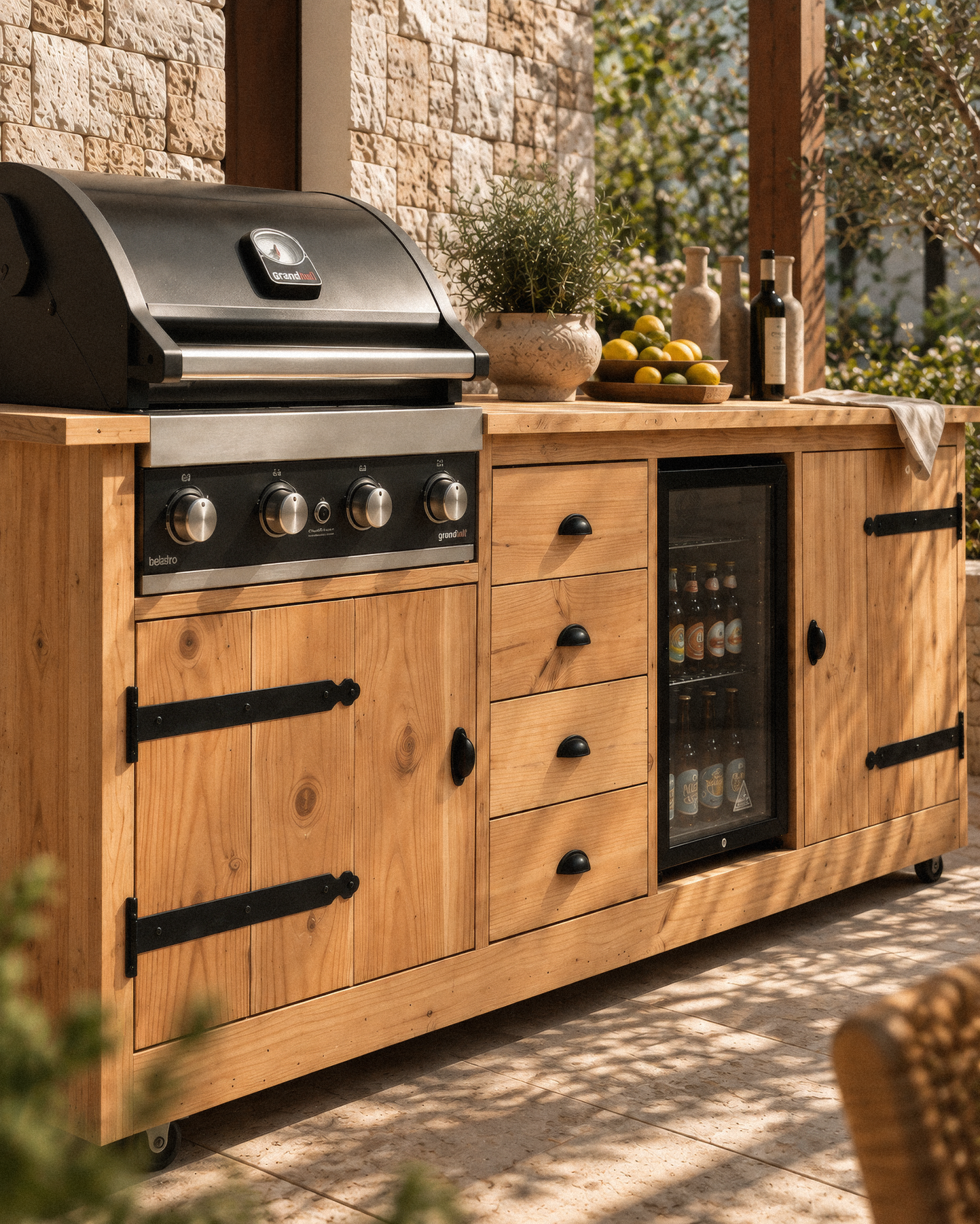 Outdoorküche mit Grill