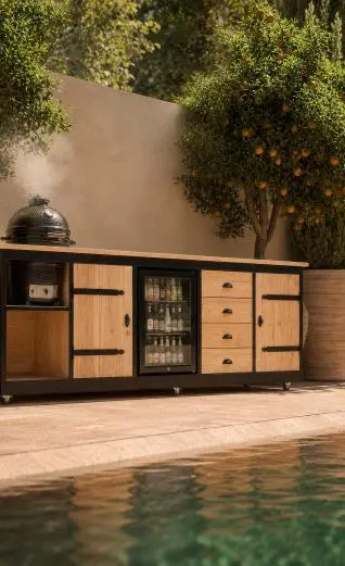 Outdoor Kitchen with Kamado
